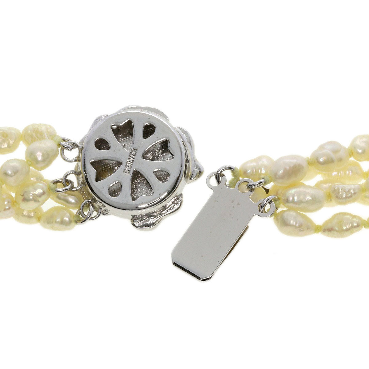 SELECT JEWELRY セレクトジュエリー 水晶 クリスタル・淡水パール 真珠 2点セット ネックレス SV レディース 中古