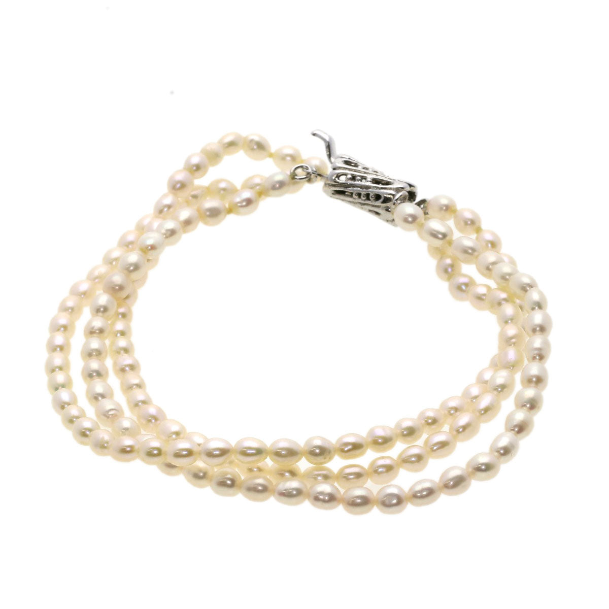 SELECT JEWELRY セレクトジュエリー 淡水パール 真珠 イヤリング ブレスレット3点セット ネックレス 金属製 レディース 中古