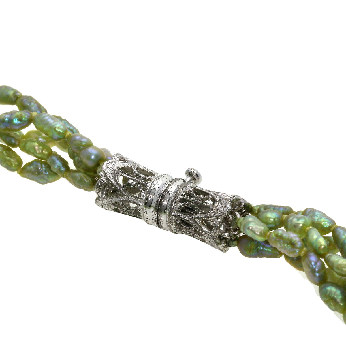 SELECT JEWELRY セレクトジュエリー 淡水パール 真珠 5連 ネックレス SV レディース 中古
