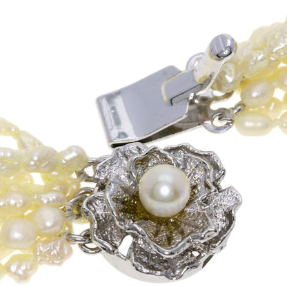 SELECT JEWELRY セレクトジュエリー 淡水パール 真珠 10連 ネックレス SV レディース 中古