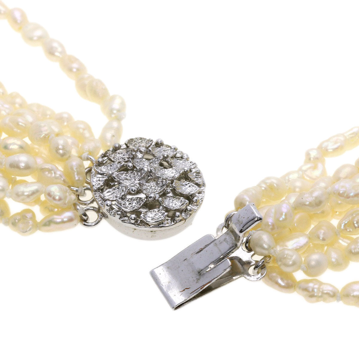 SELECT JEWELRY セレクトジュエリー 淡水パール 真珠 10連　 ネックレス SV レディース 中古