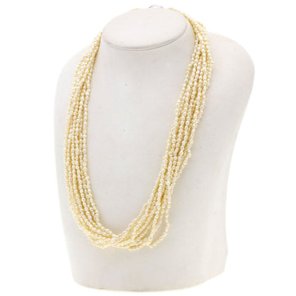 SELECT JEWELRY セレクトジュエリー 淡水パール 真珠 10連　 ネックレス SV レディース 中古