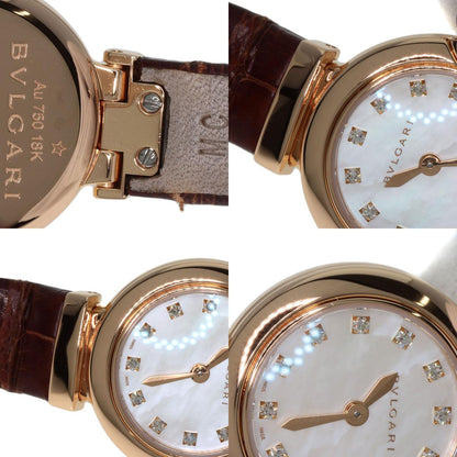 BVLGARI ブルガリ LUP23G ルチェア ダイヤモンド 腕時計 K18PG レディース 中古