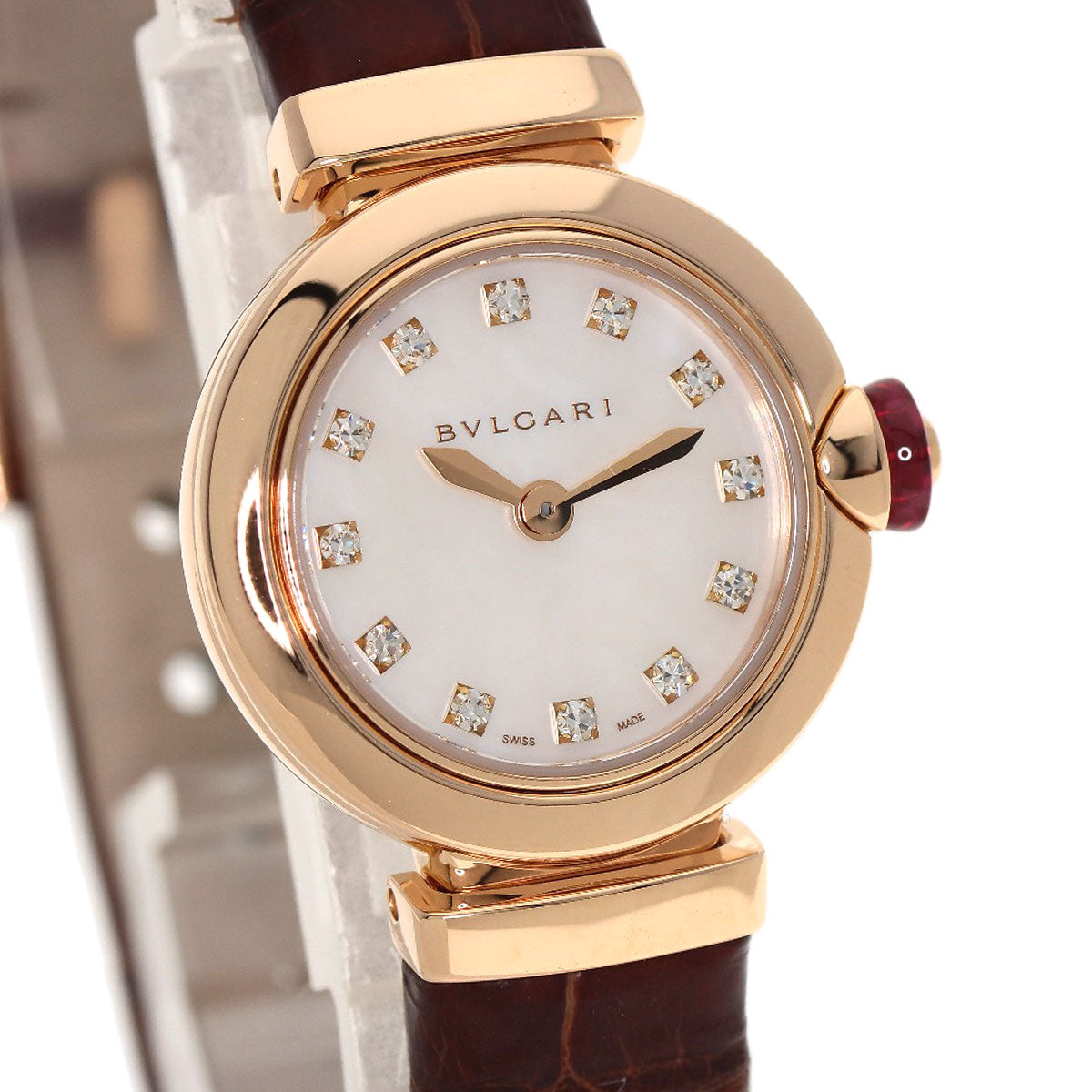 BVLGARI ブルガリ LUP23G ルチェア ダイヤモンド 腕時計 K18PG レディース 中古