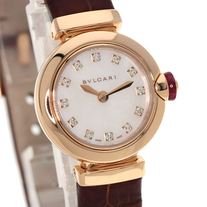 BVLGARI ブルガリ LUP23G ルチェア ダイヤモンド 腕時計 K18PG レディース 中古