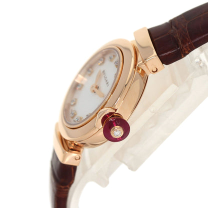 BVLGARI ブルガリ LUP23G ルチェア ダイヤモンド 腕時計 K18PG レディース 中古
