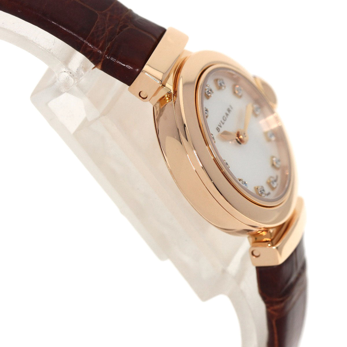 BVLGARI ブルガリ LUP23G ルチェア ダイヤモンド 腕時計 K18PG レディース 中古