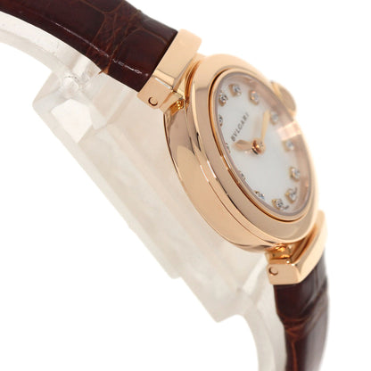 BVLGARI ブルガリ LUP23G ルチェア ダイヤモンド 腕時計 K18PG レディース 中古