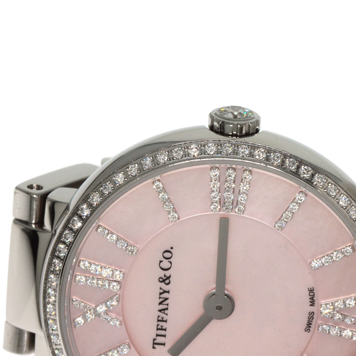 TIFFANY&Co. ティファニー アトラス 2ハンド ダイヤモンド 腕時計 SS レディース 中古
