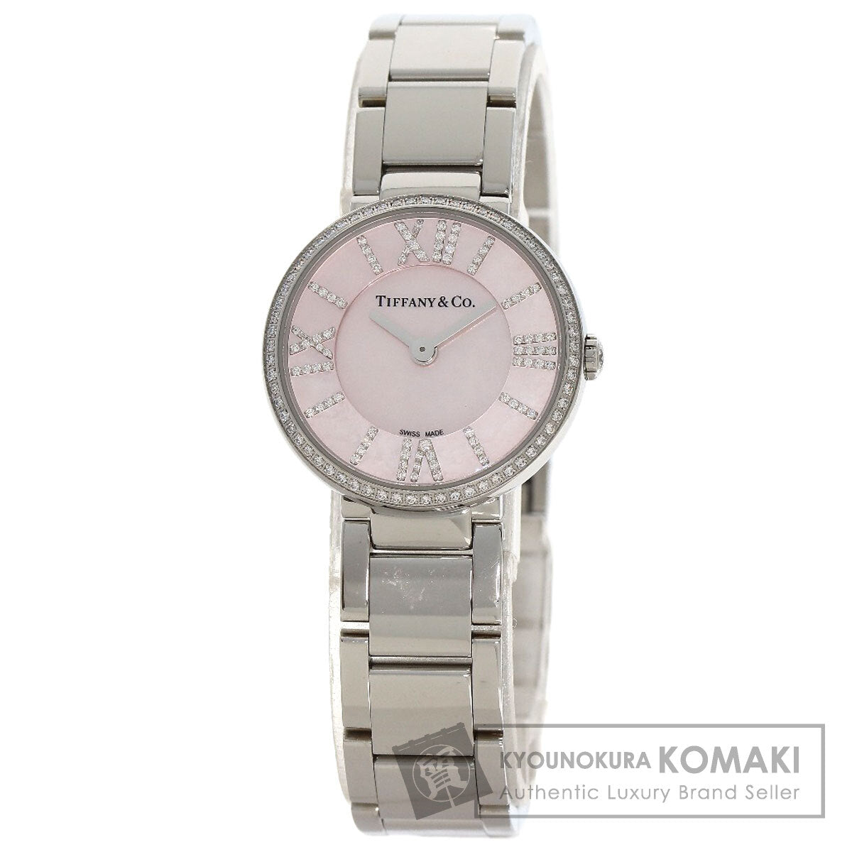 TIFFANY&Co. ティファニー アトラス 2ハンド ダイヤモンド 腕時計 SS レディース 中古
