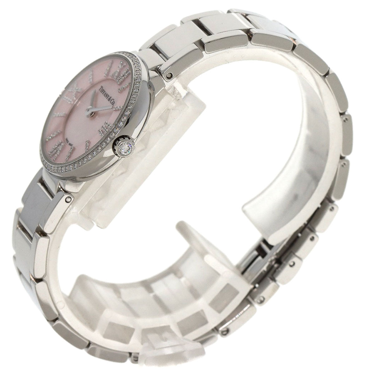 TIFFANY&Co. ティファニー アトラス 2ハンド ダイヤモンド 腕時計 SS レディース 中古