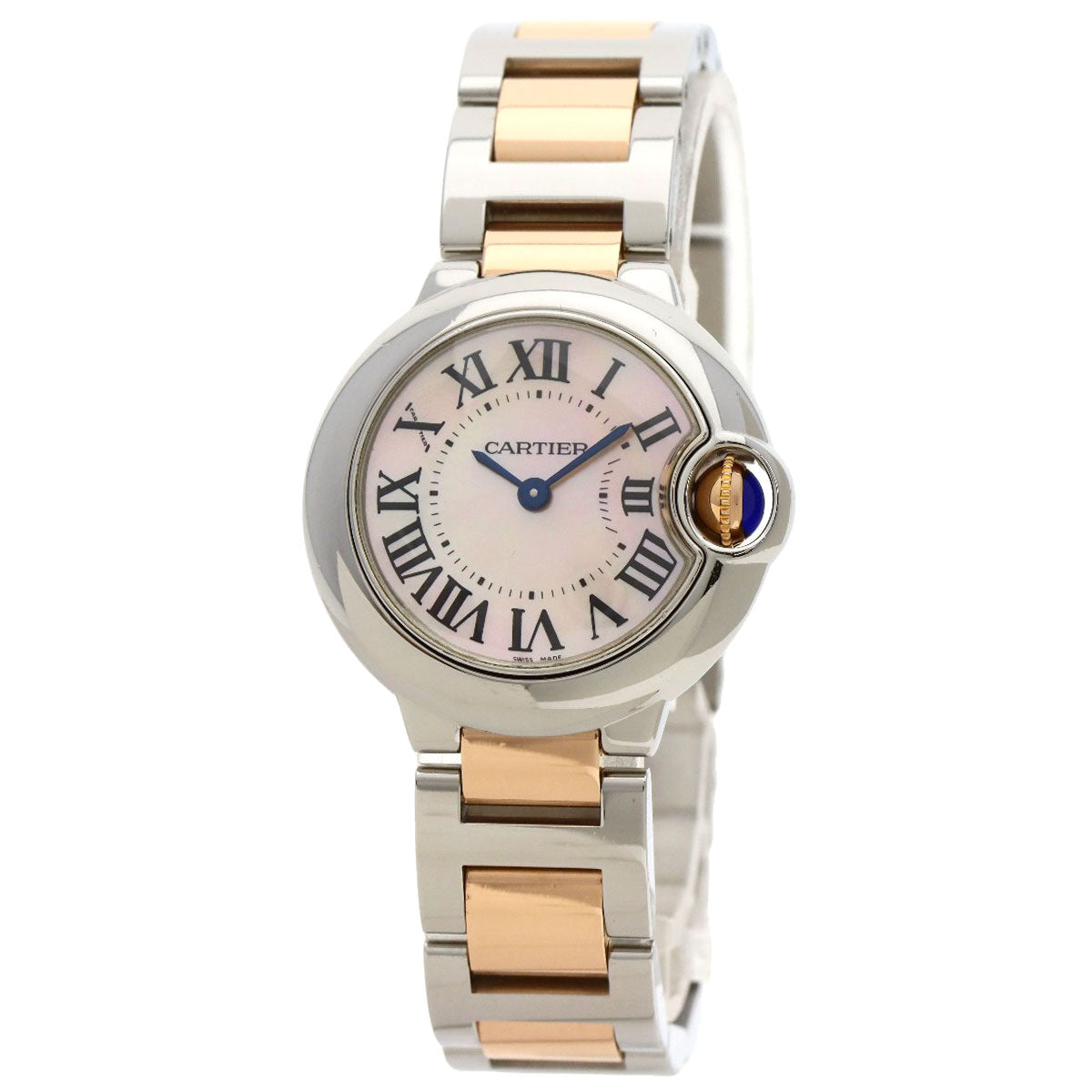 CARTIER カルティエ W6920034 バロンブルー SM 28mm 腕時計 SS レディース 中古