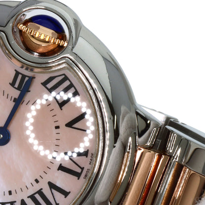 CARTIER カルティエ W6920034 バロンブルー SM 28mm 腕時計 SS レディース 中古