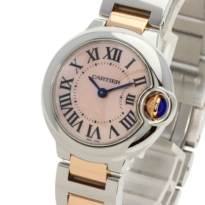 CARTIER カルティエ W6920034 バロンブルー SM 28mm 腕時計 SS レディース 中古