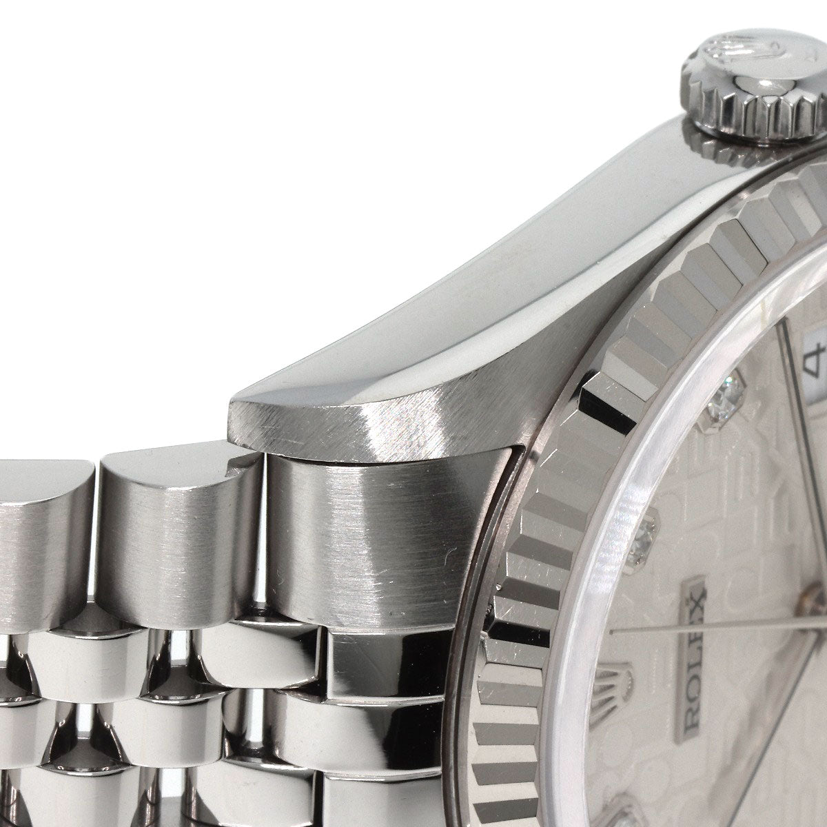 ROLEX ロレックス 16234G デイトジャスト 10P ダイヤモンド 腕時計 SS メンズ 中古