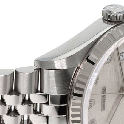 ROLEX ロレックス 16234G デイトジャスト 10P ダイヤモンド 腕時計 SS メンズ 中古