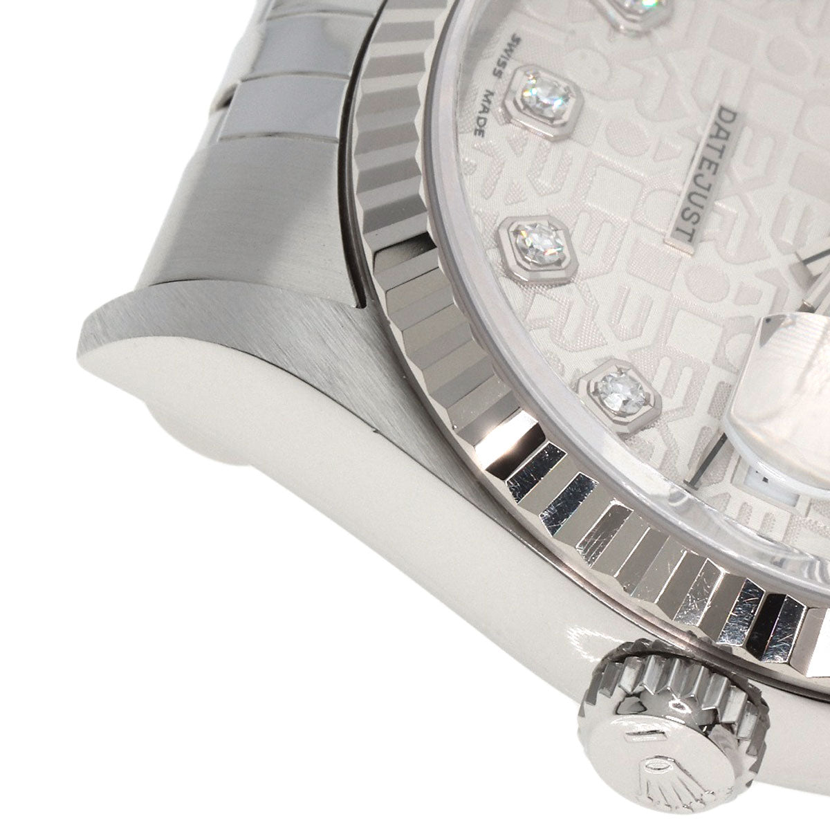 ROLEX ロレックス 16234G デイトジャスト 10P ダイヤモンド 腕時計 SS メンズ 中古