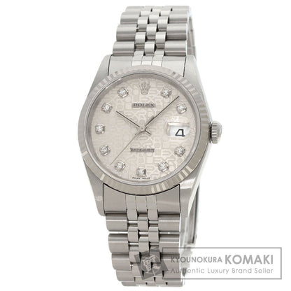 ROLEX ロレックス 16234G デイトジャスト 10P ダイヤモンド 腕時計 SS メンズ 中古