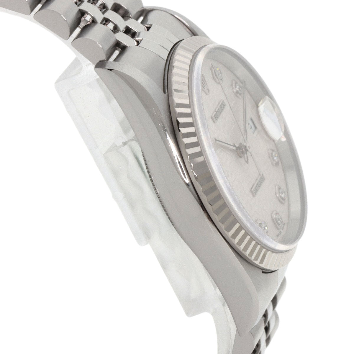 ROLEX ロレックス 16234G デイトジャスト 10P ダイヤモンド 腕時計 SS メンズ 中古