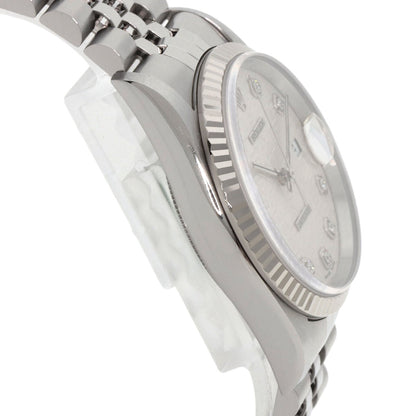ROLEX ロレックス 16234G デイトジャスト 10P ダイヤモンド 腕時計 SS メンズ 中古