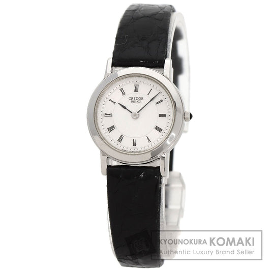 SEIKO セイコー 4J80-0A10 クレドール 腕時計 PT950 レディース 中古