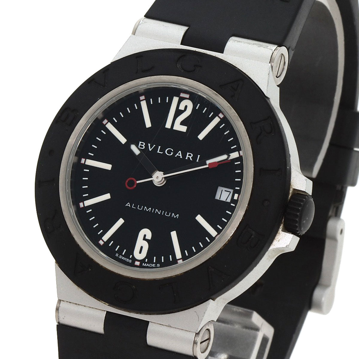 BVLGARI ブルガリ BB40AT アルミニウム デイト 腕時計 アルミニウム メンズ 中古