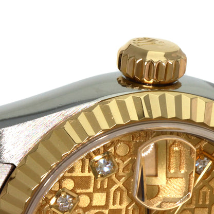 ROLEX ロレックス 69173G デイトジャスト 10P ダイヤモンド 腕時計 SS レディース 中古