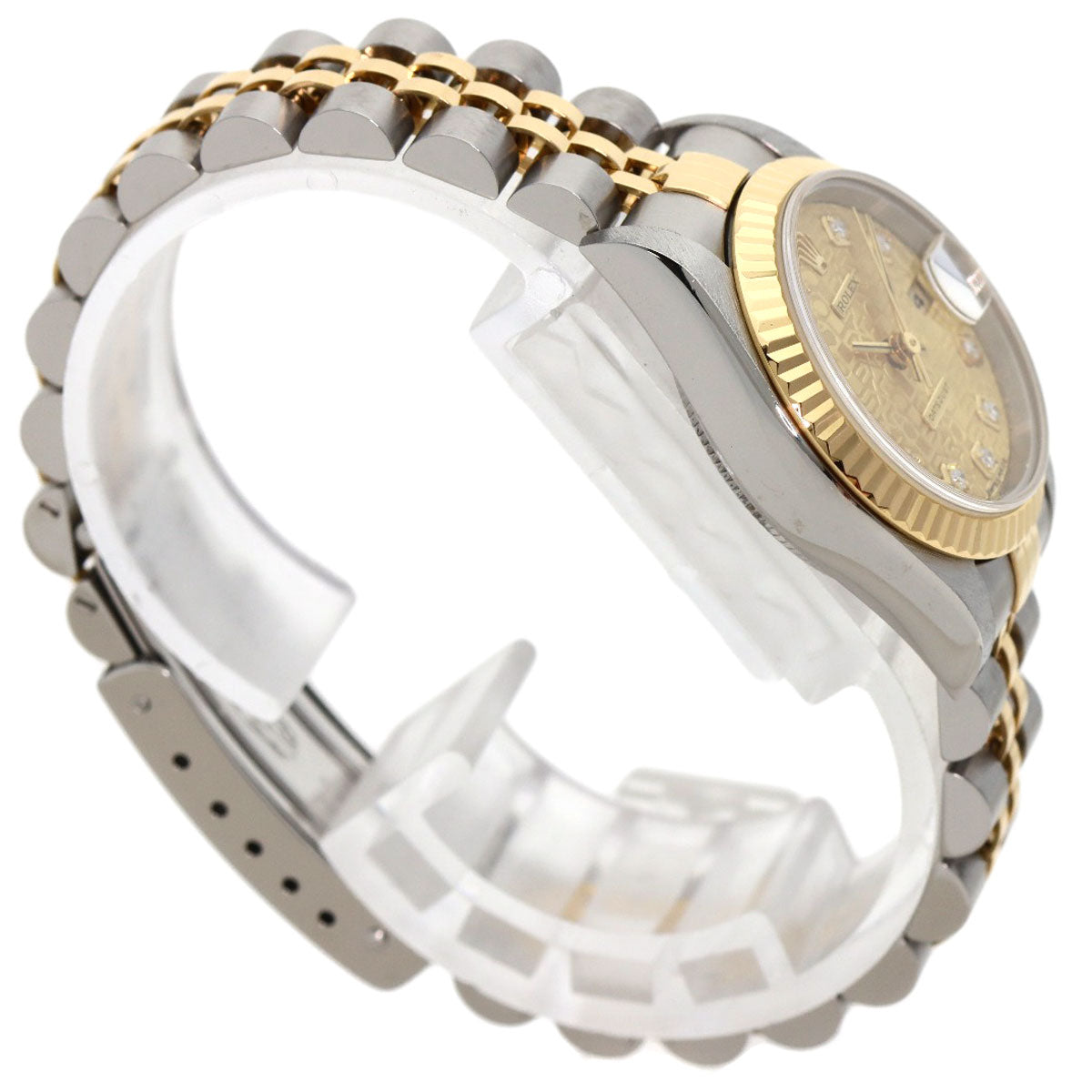 ROLEX ロレックス 69173G デイトジャスト 10P ダイヤモンド 腕時計 SS レディース 中古