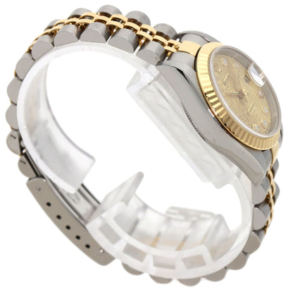 ROLEX ロレックス 69173G デイトジャスト 10P ダイヤモンド 腕時計 SS レディース 中古