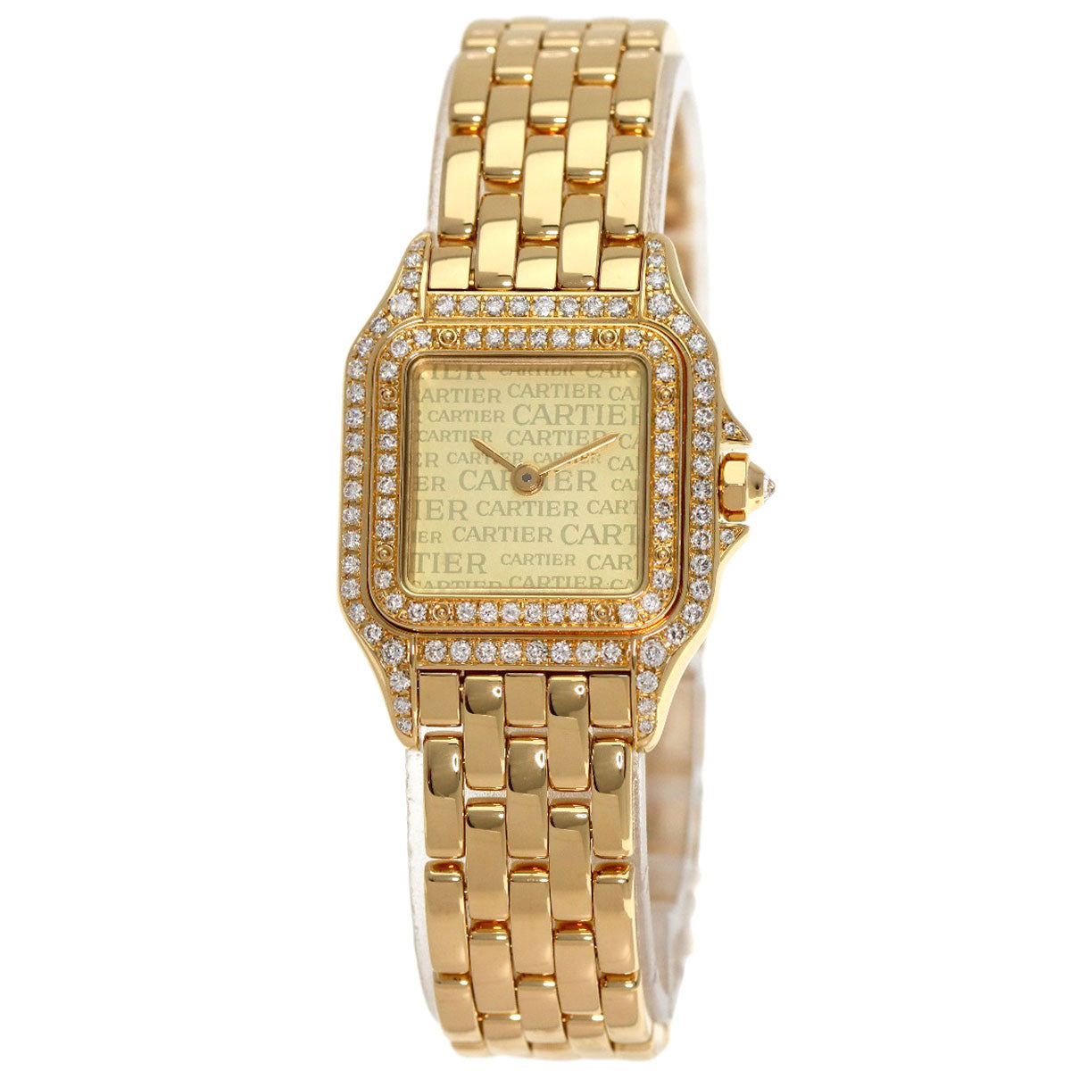 CARTIER カルティエ パンテール SM ダイヤモンド 腕時計 K18YG レディース 中古