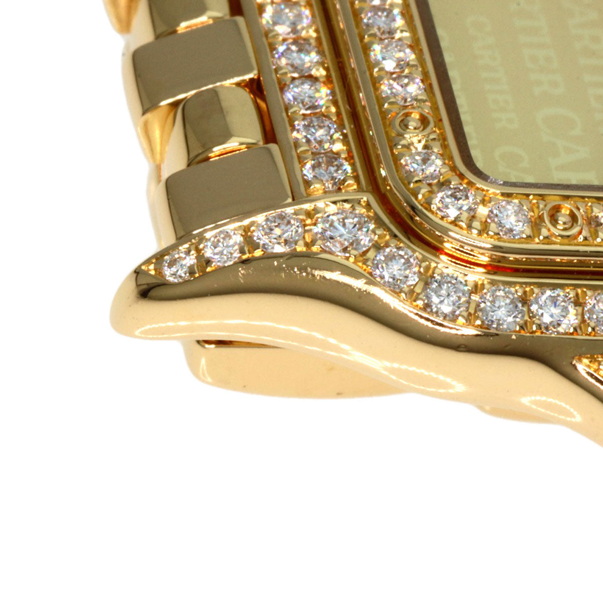 CARTIER カルティエ パンテール SM ダイヤモンド 腕時計 K18YG レディース 中古