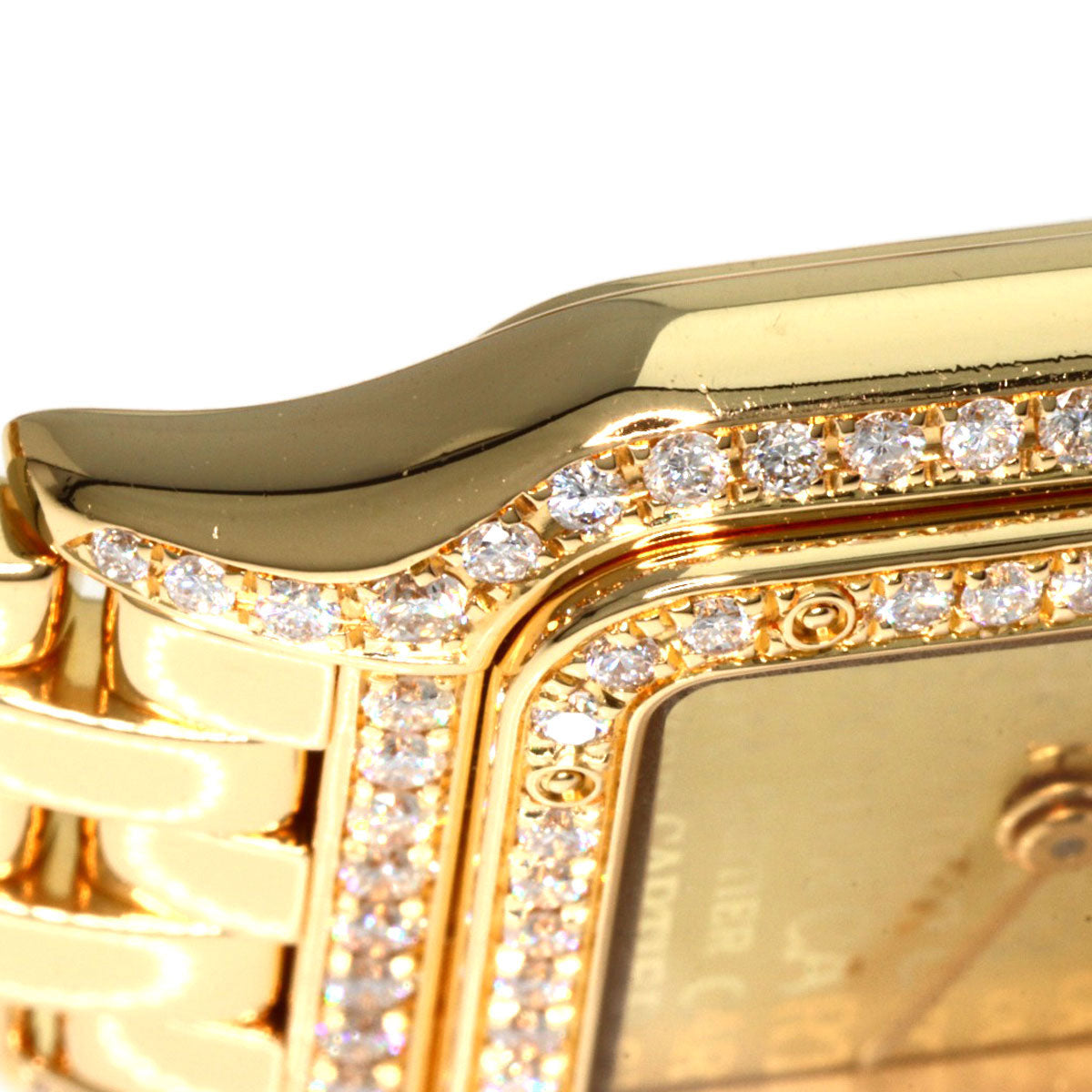 CARTIER カルティエ パンテール SM ダイヤモンド 腕時計 K18YG レディース 中古