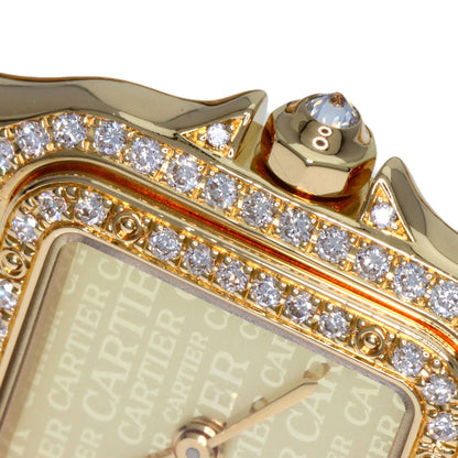 CARTIER カルティエ パンテール SM ダイヤモンド 腕時計 K18YG レディース 中古