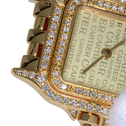 CARTIER カルティエ パンテール SM ダイヤモンド 腕時計 K18YG レディース 中古