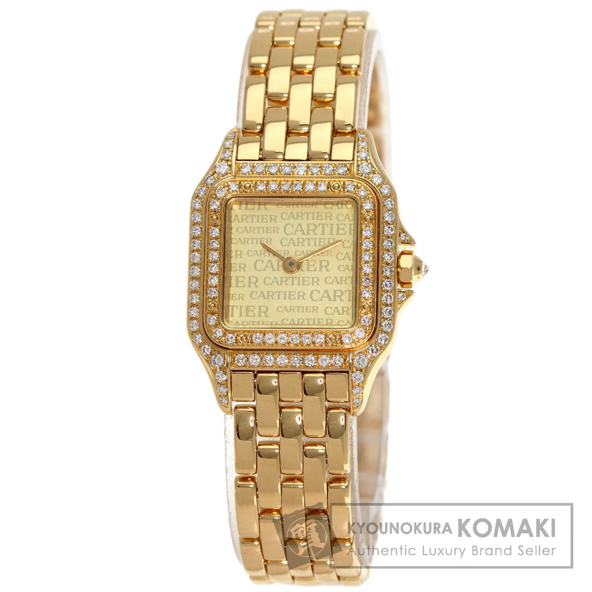 CARTIER カルティエ パンテール SM ダイヤモンド 腕時計 K18YG レディース 中古