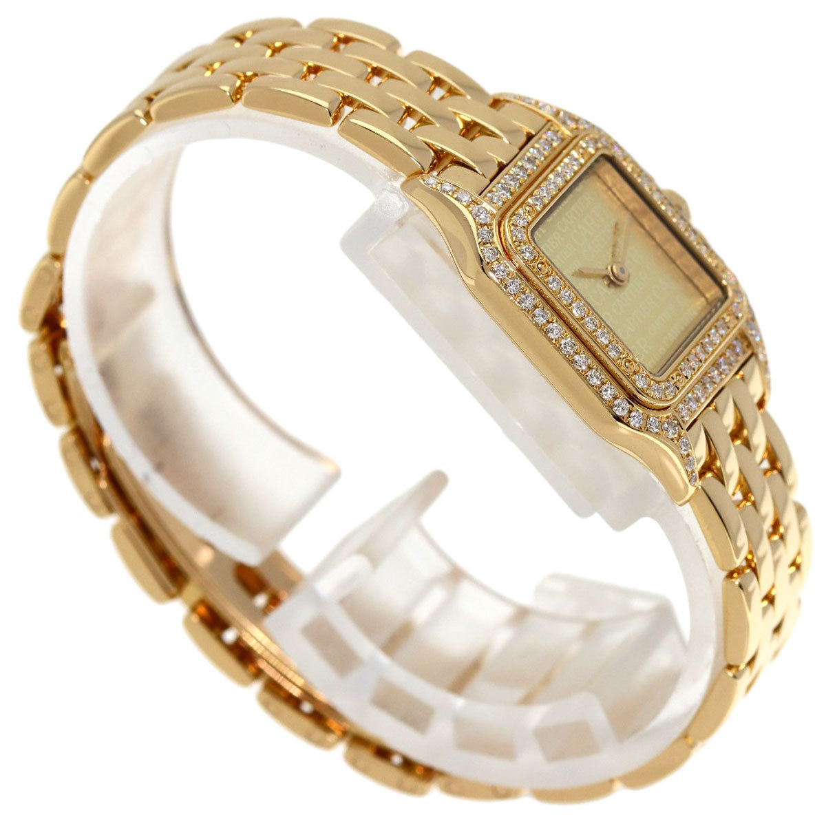 CARTIER カルティエ パンテール SM ダイヤモンド 腕時計 K18YG レディース 中古