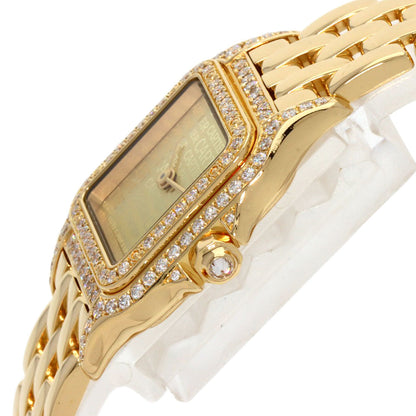 CARTIER カルティエ パンテール SM ダイヤモンド 腕時計 K18YG レディース 中古