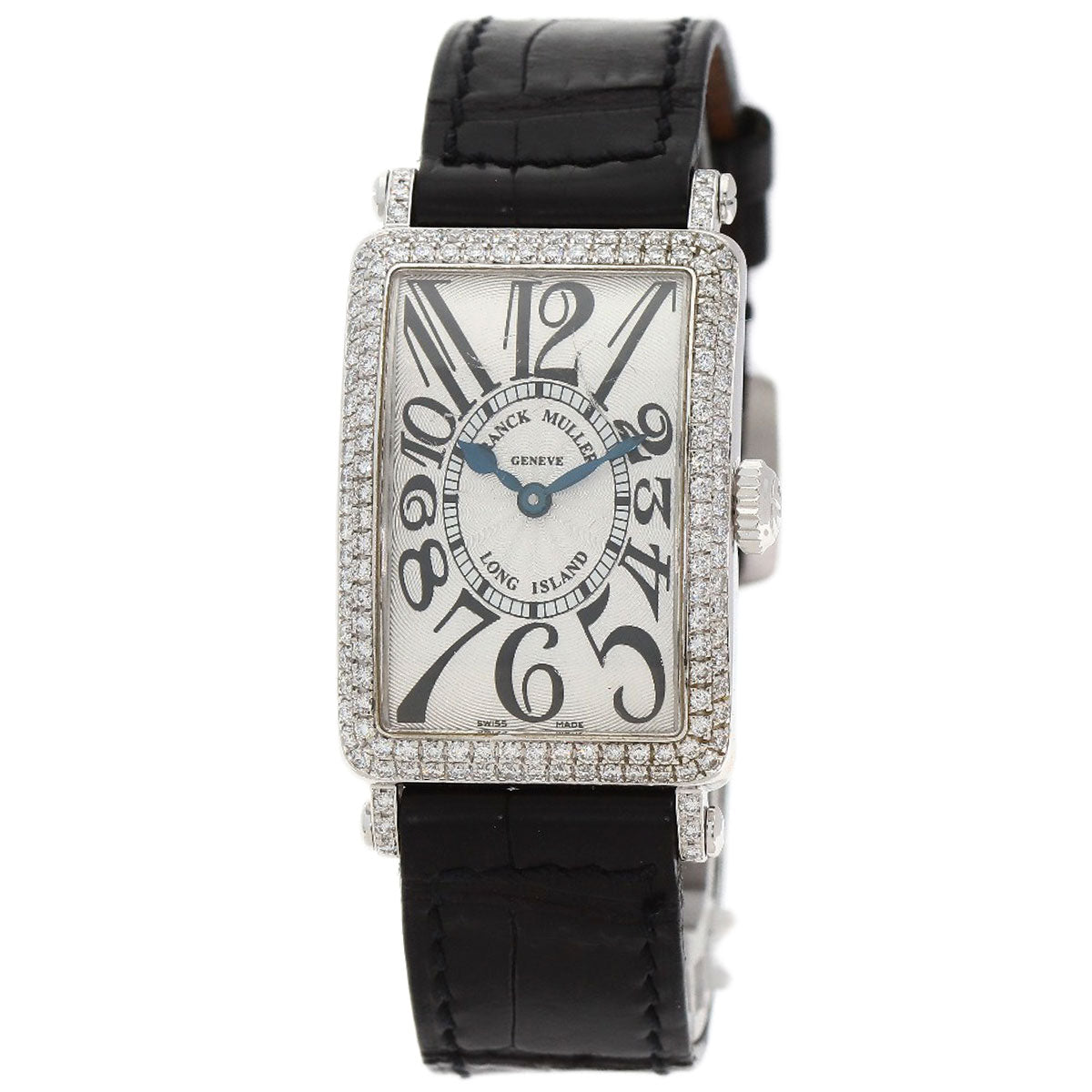 FRANCK MULLER フランクミュラー 902QZD ロングアイランド ベゼルダイヤモンド 腕時計 K18WG レディース 中古