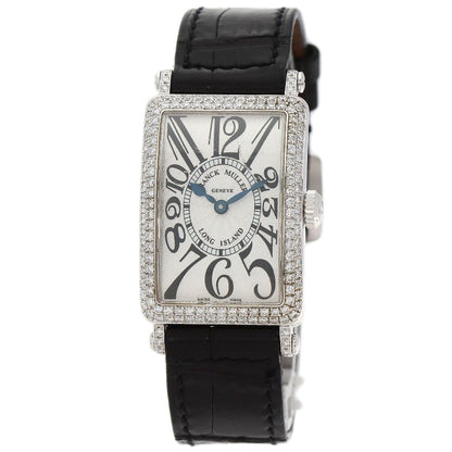 FRANCK MULLER フランクミュラー 902QZD ロングアイランド ベゼルダイヤモンド 腕時計 K18WG レディース 中古
