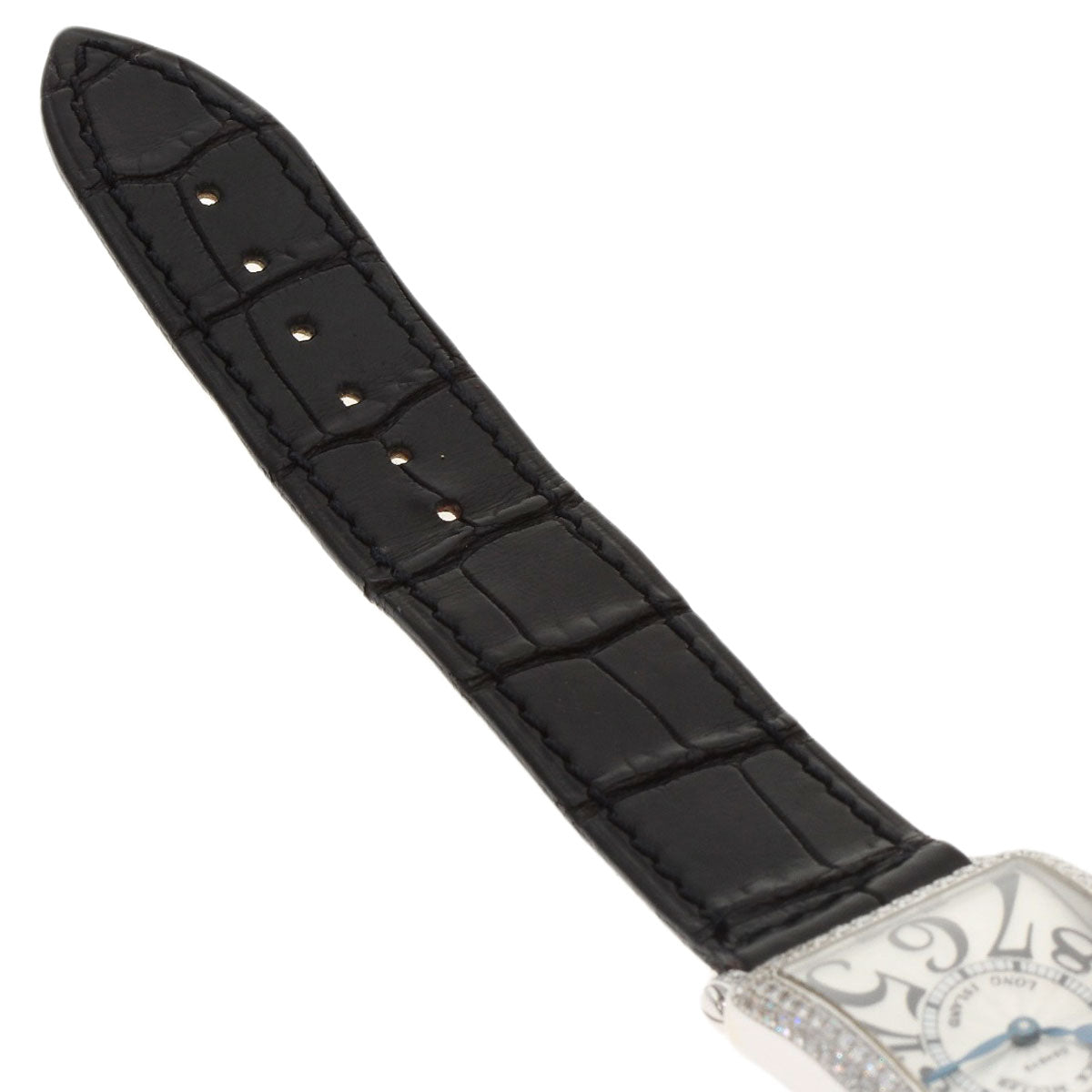 FRANCK MULLER フランクミュラー 902QZD ロングアイランド ベゼルダイヤモンド 腕時計 K18WG レディース 中古