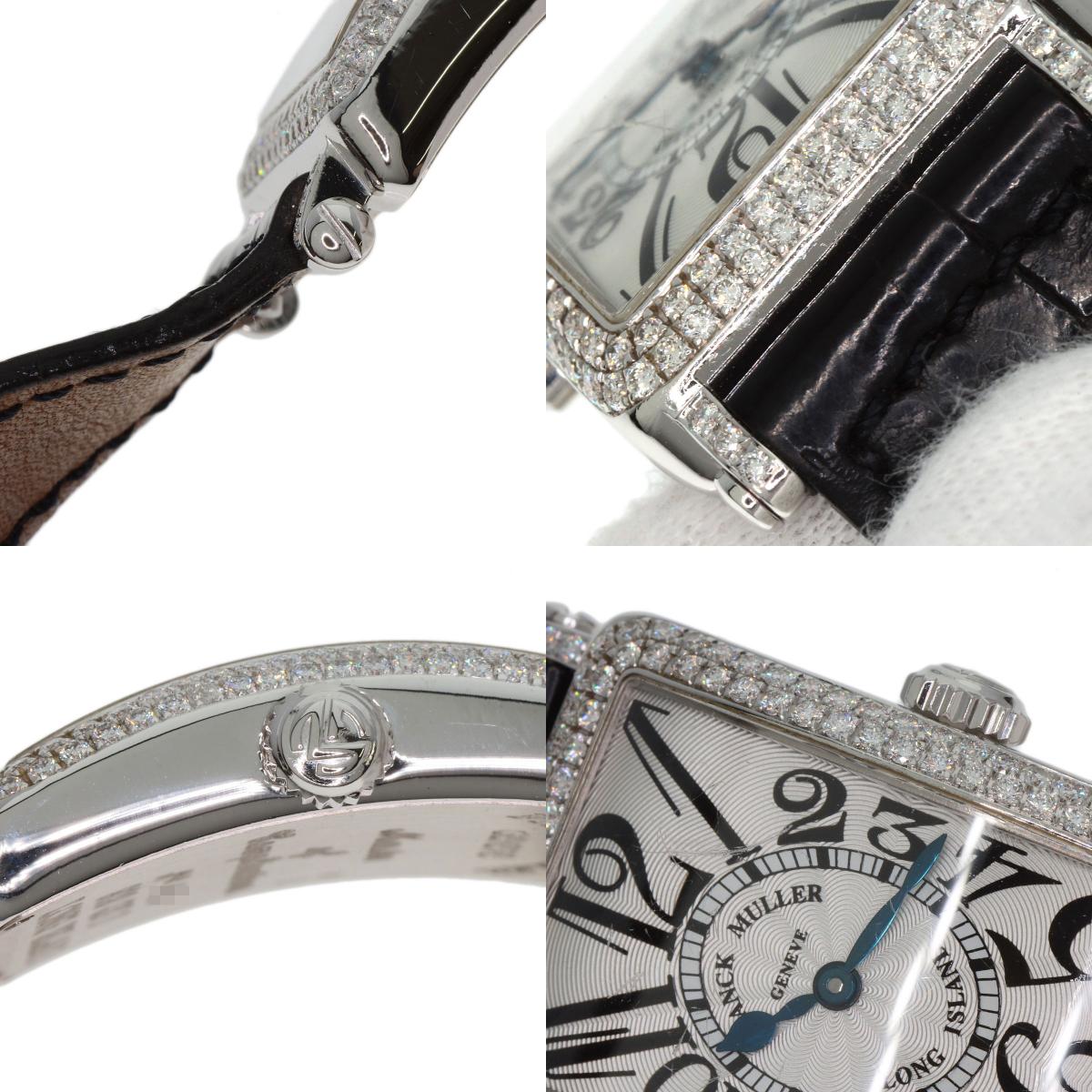 FRANCK MULLER フランクミュラー 902QZD ロングアイランド ベゼルダイヤモンド 腕時計 K18WG レディース 中古