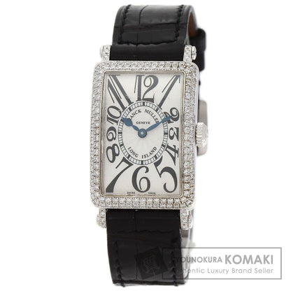 FRANCK MULLER フランクミュラー 902QZD ロングアイランド ベゼルダイヤモンド 腕時計 K18WG レディース 中古