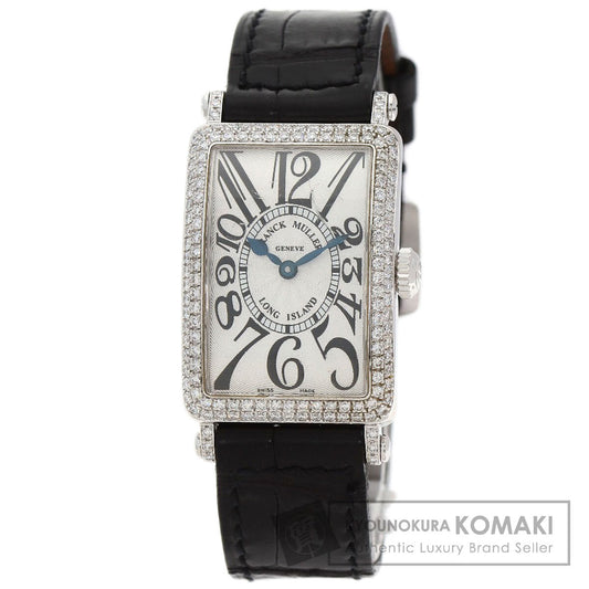 FRANCK MULLER フランクミュラー 902QZD ロングアイランド ベゼルダイヤモンド 腕時計 K18WG レディース 中古