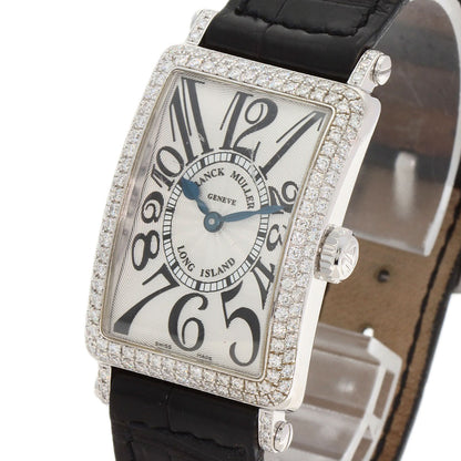 FRANCK MULLER フランクミュラー 902QZD ロングアイランド ベゼルダイヤモンド 腕時計 K18WG レディース 中古