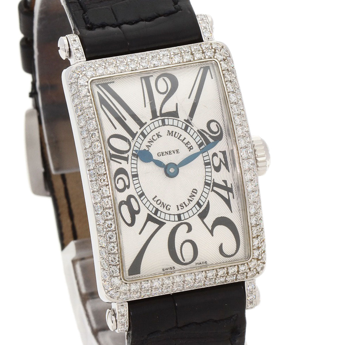 FRANCK MULLER フランクミュラー 902QZD ロングアイランド ベゼルダイヤモンド 腕時計 K18WG レディース 中古