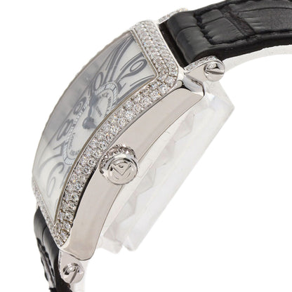 FRANCK MULLER フランクミュラー 902QZD ロングアイランド ベゼルダイヤモンド 腕時計 K18WG レディース 中古