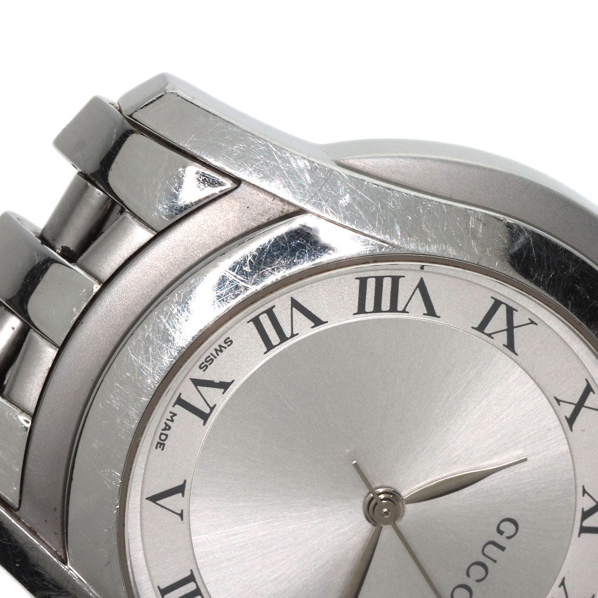 GUCCI グッチ 5500M ラウンドフェイス 腕時計 SS メンズ 中古