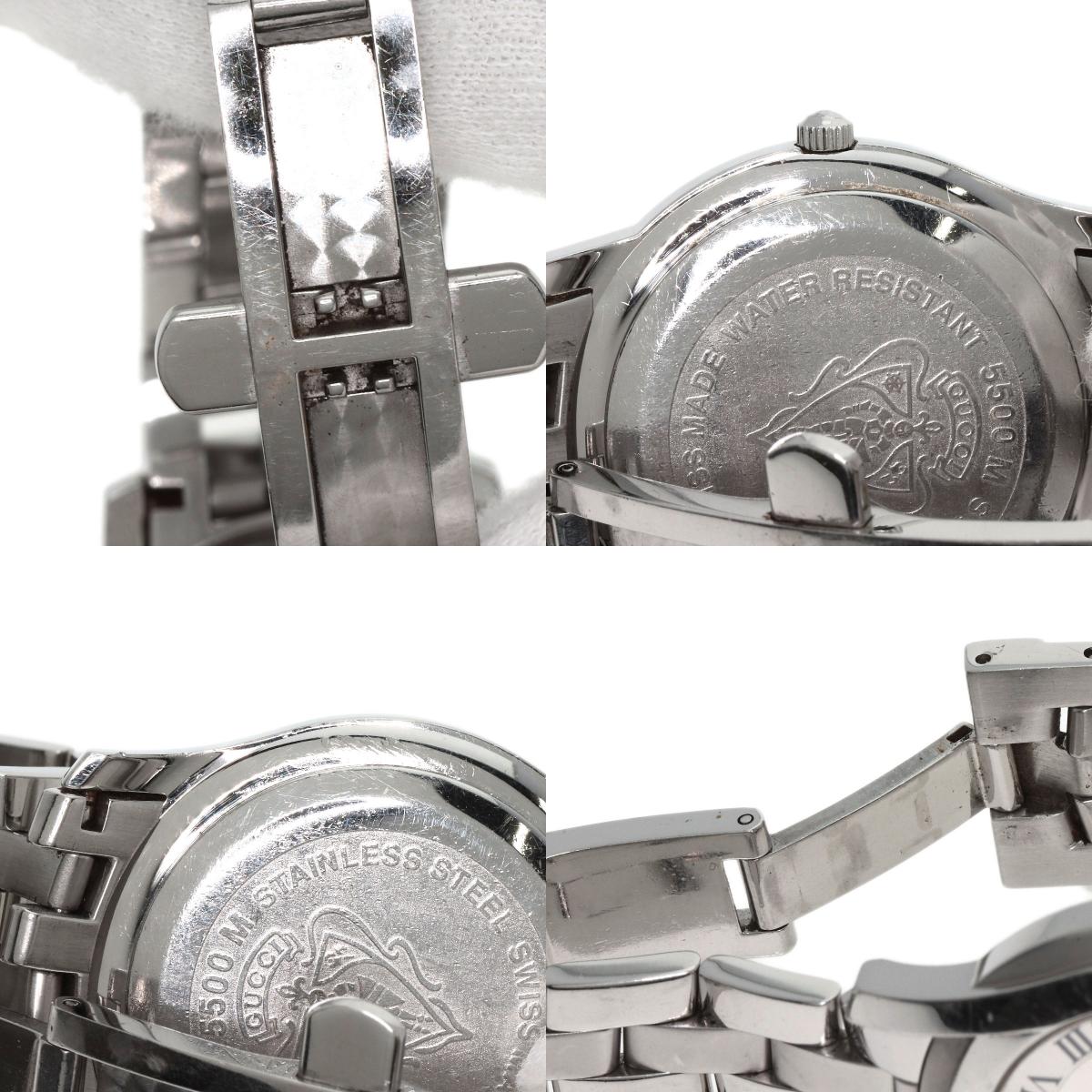 GUCCI グッチ 5500M ラウンドフェイス 腕時計 SS メンズ 中古