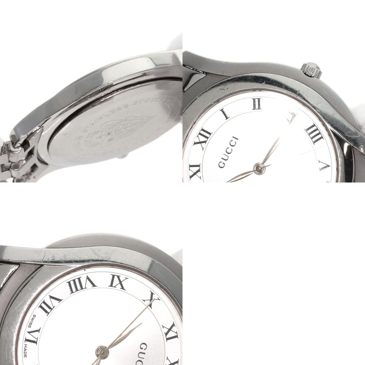 GUCCI グッチ 5500M ラウンドフェイス 腕時計 SS メンズ 中古