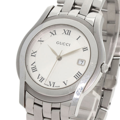 GUCCI グッチ 5500M ラウンドフェイス 腕時計 SS メンズ 中古
